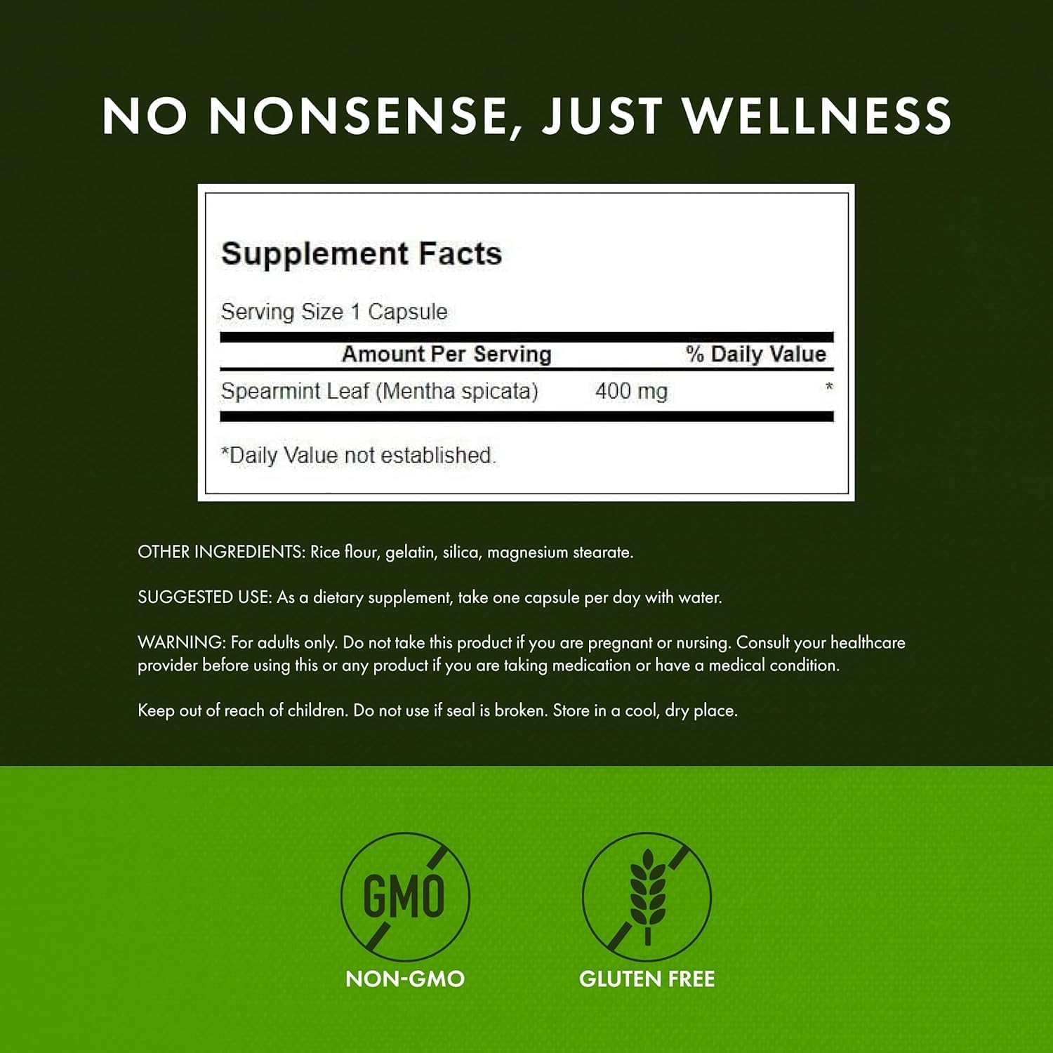Spearmint Hormonal Acne Support — 400mg